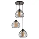 Светильник подвесной BAYERLUX 2088 3 лампы 6 м² цвет черный