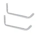 Крюк настенный J-образный Delta-Park HW-45 4x20x45 см металл цвет серый 2 шт