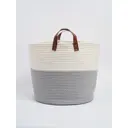 Корзина Storidea 38x35x38 см хлопок цвет серый/белый