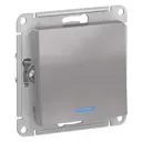 Выключатель встраиваемый Systeme Electric AtlasDesign ATN000313 1 клавиша цвет алюминий