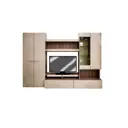 Модульная стенка Стендмебель УТ-00012242 280x200x44.2 см ЛДСП цвет ясень шимо темный/кофе с молоком