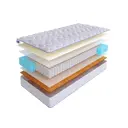 Матрас SkySleep Enjoy Option S500 145x190 см независимый пружинный блок, полутораспальный, ортопедический, кокосовый