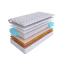 Матрас SkySleep Enjoy Fiber Option S500 150x195 см независимый пружинный блок, двуспальный, ортопедический, кокосовый