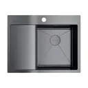 Кухонная мойка OMOIKIRI Akisame 65-GM-R 65x51см из нержавеющей стали/вороненая сталь