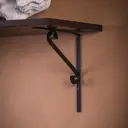 Кронштейн для полки Larvij 20x1.3 см нагрузка до 21 кг цвет черный