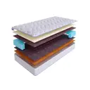 Матрас SkySleep Enjoy Foam Hard BS 170x205 см зависимый пружинный блок, двуспальный, ортопедический, кокосовый