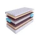 Матрас SkySleep Native Orto Soft S500 130x195 см независимый пружинный блок, полутораспальный, ортопедический, латексный