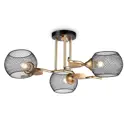 Люстра подвесная AMBRELLA LIGHT TR80164 TRADITIONAL 3 лампы 16 м² цвет черный/золото