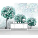 Фотообои флизелиновые Первое ателье 200x130 см 3 дерева шара pw94014-2