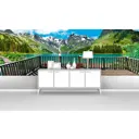 Фотообои флизелиновые Первое ателье 400x130 см Терраса на берегу озера pw28705-4