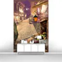 Фотообои флизелиновые Первое ателье 200x300 см Улица города в фонарях в вечернее время pw28584-2