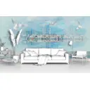 Фотообои флизелиновые Первое ателье 200x100 см Терраса с видом на причал с лодками pw28725-2