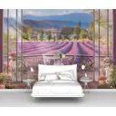 Фотообои флизелиновые Первое ателье 400x275 см Вид с балкона на лавандовые поля pw70492-4