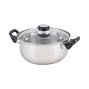 Кастрюля с крышкой 2.8 л 985872 алюминий цвет стальной