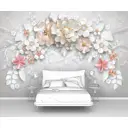 Фотообои флизелиновые Первое ателье 400x270 см Венок из искусственных цветов pw141432-4