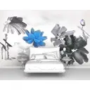 Фотообои флизелиновые Первое ателье 400x250 см Лотосы нарисованные в китайской технике pw96213-4