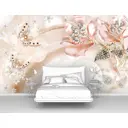 Фотообои флизелиновые Первое ателье 300x190 см Лилии с тычинками из стразов pw96087-3