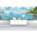 Фотообои флизелиновые Первое ателье 300x100 см Лазурная Бухта с дельфинами pw94765-3