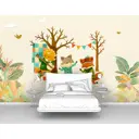 Фотообои флизелиновые Первое ателье 400x250 см Ансамбль из лисят pw96687-4