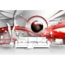 Фотообои флизелиновые Первое ателье 300x160 см Металлический шар в круге pw141499 -3