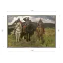 Картина Виктора Васнецова Богатыри 1898 (Третьяковская галерея) Матовый холст в раме 90x135 см