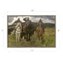 Картина Виктора Васнецова Богатыри 1898 (Третьяковская галерея) Матовый холст в раме 80x120 см