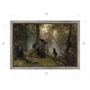 Картина Ивана Шишкина Утро в сосновом лесу 1889 (Третьяковская галерея) Матовый холст в раме 35x50 см
