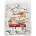Свеча Horizon Candles чайная плавающая высота 8 мм d 37 мм 100 шт/уп ГИЛЬЗА эконом на 2 часа горения белая