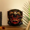 Панно маска интерьерная "Баронг" чёрная, 22 см