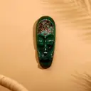 Панно маска настенная "Ломбок стайл" зелёная с цветами, 25x10x4 см