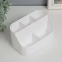 Шкатулка для косметики "Этера" белая 10.5x18x11.5 см
