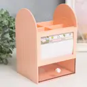 Шкатулка-органайзер "Лаконичность" розовая 12x14.2x21 см