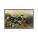 Картина Василия Перова Охотники на привале 1871 (Третьяковская галерея) Матовый холст в раме 90x135 см