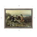 Картина Василия Перова Охотники на привале 1871 (Третьяковская галерея) Матовый холст в раме 35x50 см