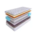 Матрас SkySleep ONE WAY 5 S1000 200x200 см независимый пружинный блок, двуспальный, ортопедический, кокосовый