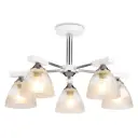 Светильник подвесной AMBRELLA LIGHT TR9093 5 ламп 24 м² цвет хром/белый