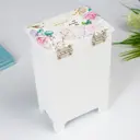 Шкатулка-комод универсальная 2 ящика "Букет, птица и клетка" 18.5x7.5x11.8 см