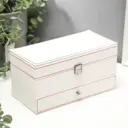 Шкатулка для украшений Simaland и часов 4 отделения "Белая" 11x22.5x11.5 см