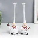 Сувенир интерьерный Усатые шеф-повара в длинных колпаках набор 2 шт 27x11.5 см