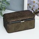 Шкатулка для украшений Мелкие квадратики Шоколад 6x7x12 см