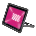 Прожектор для растений светодиодный UNIEL UL-00010385 ULF-P42-100W/SPBR IP65 180-260V BLACK картон 270 мм 100 Вт красно-синего спектра фиолетовый свет