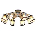 Светильник подвесной AMBRELLA LIGHT TR9530 8 ламп 30 м² цвет черный/золото
