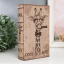 Шкатулка сейф-книга "Жираф в очках и с сигарой" 21x13x5 см