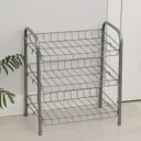 Полка для обуви Nika 52x46x28 см 3 полки металл цвет серый