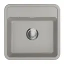 Накладная мойка Granula Standart 5001 50x50x21 см кварц цвет светло-серый