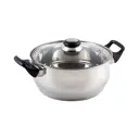 Кастрюля с крышкой 3.9 л 004283 алюминий цвет стальной