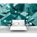 Фотообои флизелиновые Первое ателье 400x245 см Бетонные блоки с шарами