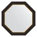 Зеркало в багетной раме Evoform черное дерево с золотом 71 мм 74x74 см BY 3876