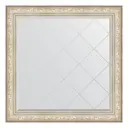 Зеркало с гравировкой в багетной раме Evoform виньетка серебро 109 мм 110x110 см BY 4469