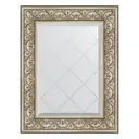 Зеркало с гравировкой в багетной раме Evoform барокко серебро 106 мм 60x77 см BY 4037